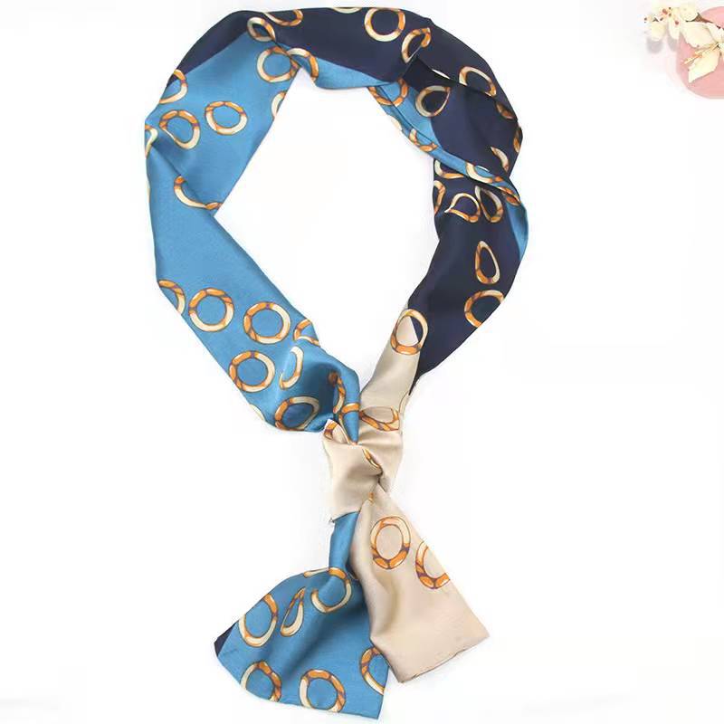 Silk Scarf Thin and Narrow Long Scarf Women&#039;s Ribbon Satin Twill Scarf Tie Bag Spring and Autumn Hair Tie Gift Scarf