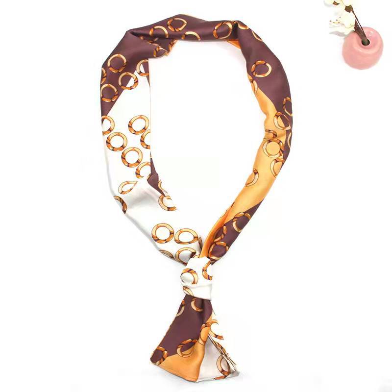 Silk Scarf Thin and Narrow Long Scarf Women's Ribbon Satin Twill Scarf Tie Bag Spring and Autumn Hair Tie Gift Scarf Silk Scarf Thin and Narrow Long Scarf Women's Ribbon Satin Twill Scarf Tie Bag Spring and Autumn Hair Tie Gift Scarf