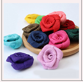 Manufacturers direct shot color small floral linen ribbon European and American wedding Christmas decoration 2 m/volume wholesale spot