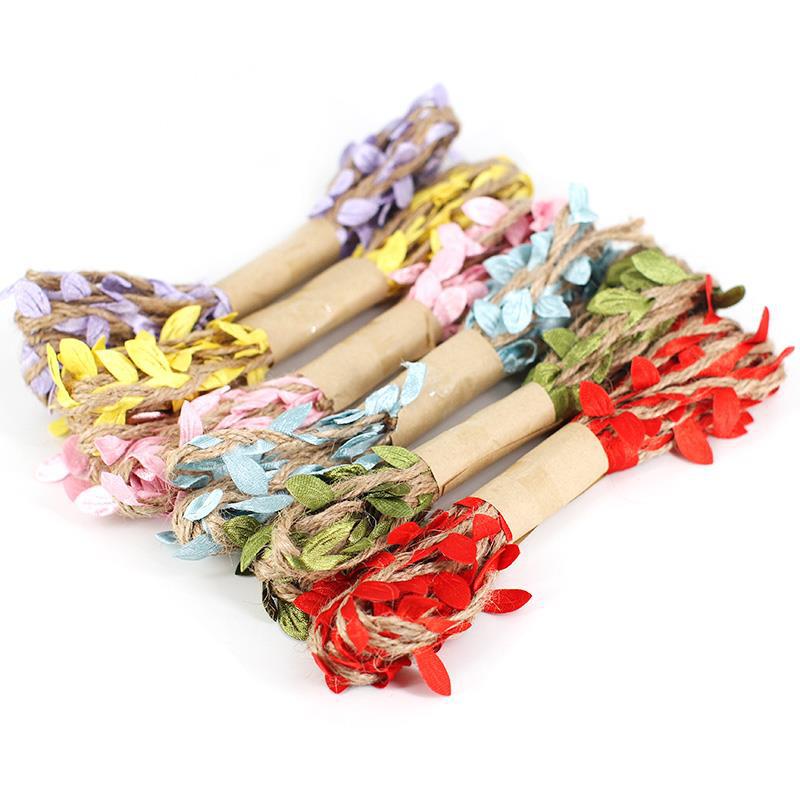 Leaves Hemp Rope Forest Kindergarten Botanical Garden Color DIY Leaf Tree Lace Linen Volume