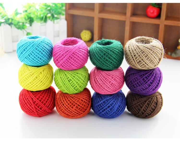 Colored Hemp Rope Package 12 Colors Handmade Braided Rope Children Kindergarten DIY Lace Linen Volume Colored Hemp Rope Package 12 Colors Handmade Braided Rope Children Kindergarten DIY Lace Linen Volume