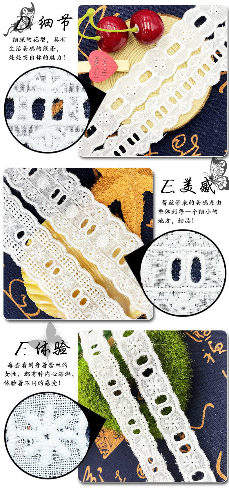 Weimeijia High Quality Wear Ribbon Lace 2cm White Water Soluble Lace Hollow out Pure Lace Linen Volume Weimeijia High Quality Wear Ribbon Lace 2cm White Water Soluble Lace Hollow out Pure Lace Linen Volume