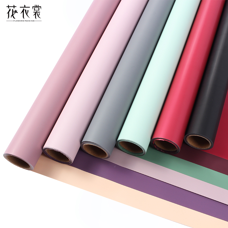  60CM*10M high quantity Korean style two sides 2 tone colors waterproof bouquet flower wrapping rolling paper