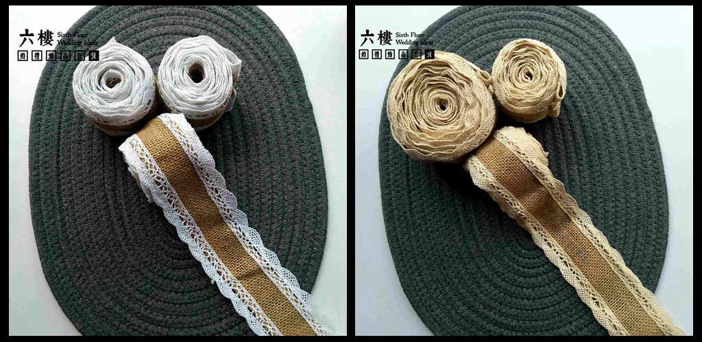 Lace Burlap Roll DIY Handmade Christmas Wedding Crafts Lace Linen Volume Lace Burlap Roll DIY Handmade Christmas Wedding Crafts Lace Linen Volume