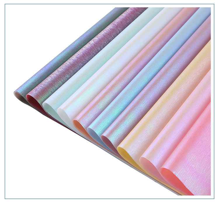 New High-End Flowers Wrapping Paper Colorful Silk Paper Brano Colorful Bouquet Wrapping Paper Double-Sided Colorful Waterproof Paper