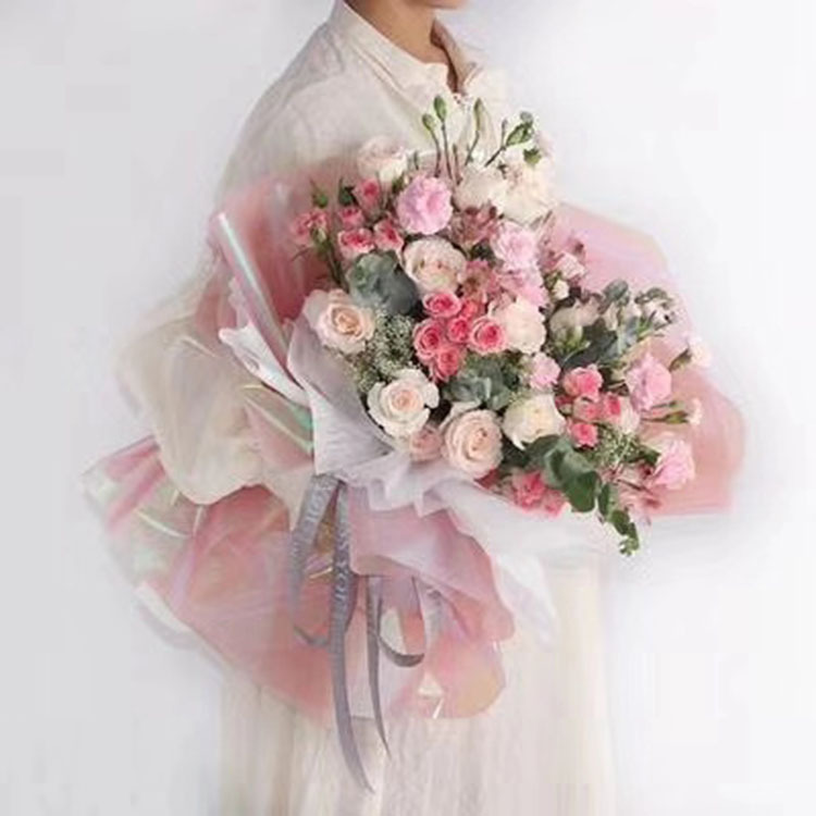 New High-End Flowers Wrapping Paper Colorful Silk Paper Brano Colorful Bouquet Wrapping Paper Double-Sided Colorful Waterproof Paper