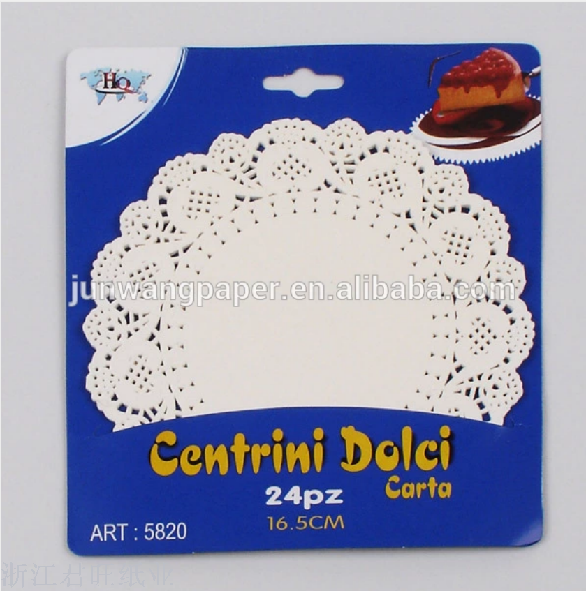 Factory direct sale 10.5- tocard wrapping paper mat disposable white flower bottom paper oil proof pastry through paper