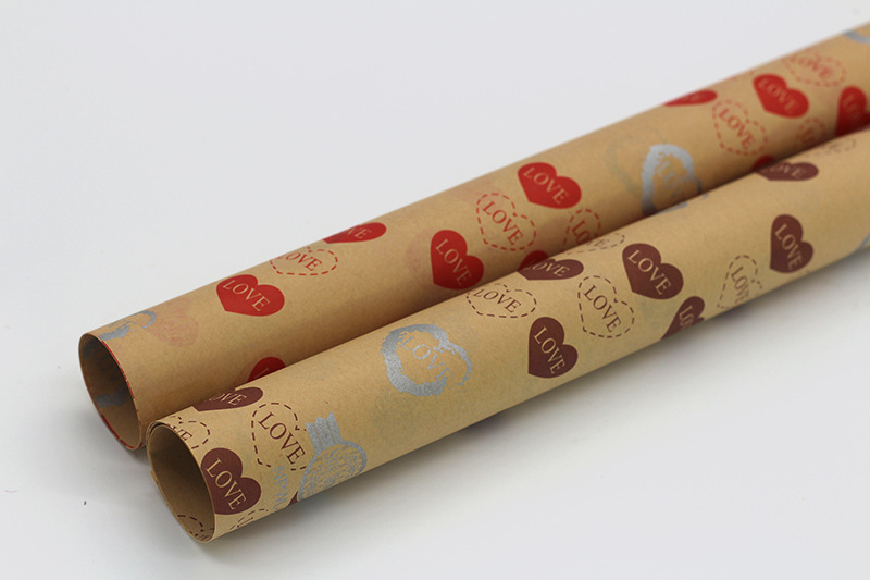 Shunqing creative love newspaper flower wrapping paper flower gift shop flower shop packaging materials manufacturers direct sales