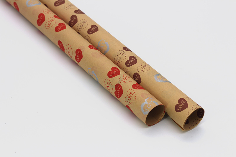 Shunqing creative love newspaper flower wrapping paper flower gift shop flower shop packaging materials manufacturers direct sales