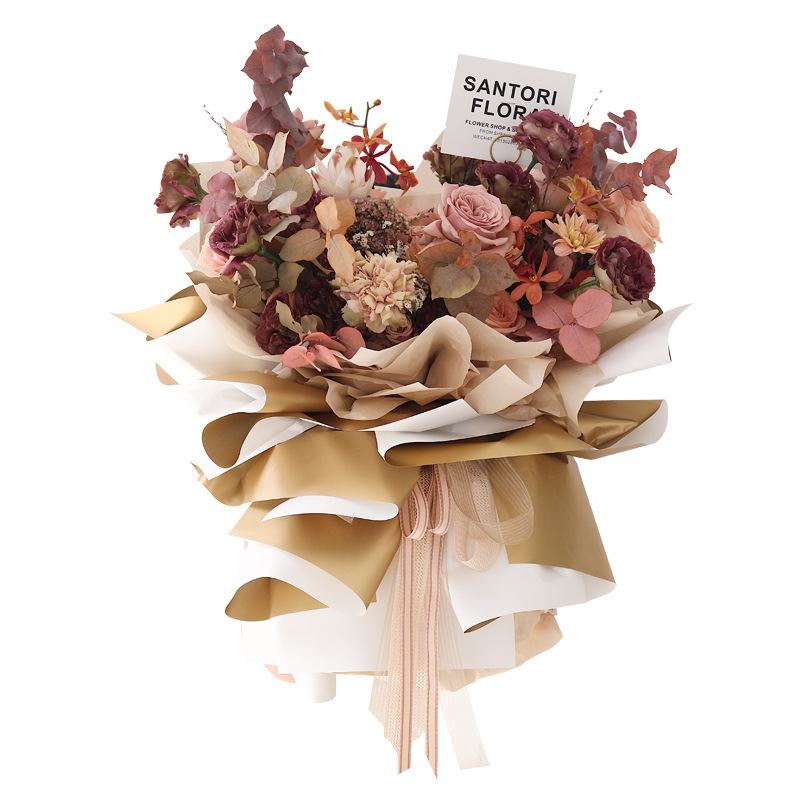 Ouya Paper Bouquet Wrapping Paper Double Color Bag Stained Paper Double-Sided Material Bag Stained Paper Waterproof Gift Flowers Wrapping Paper