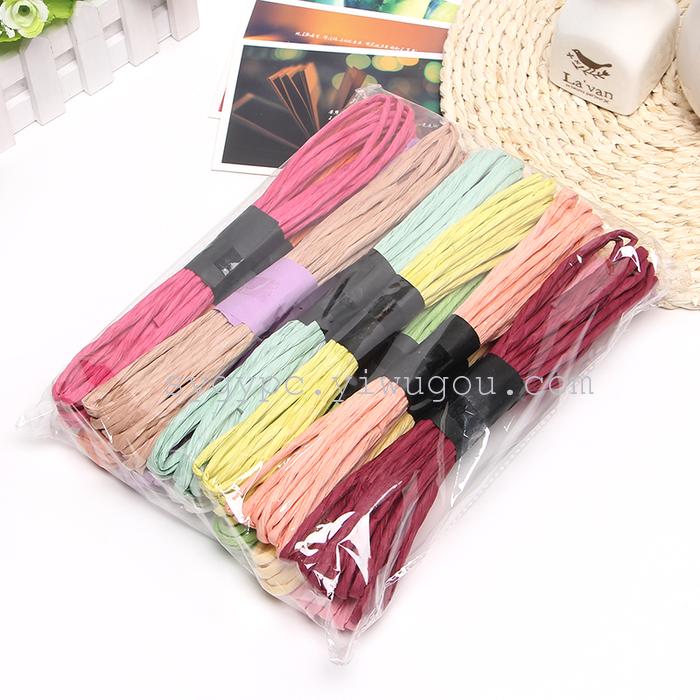 Factory direct environmental protection paper rope DIY paper flower paper rattan portable rope gift wrapping rope Factory direct environmental protection paper rope DIY paper flower paper rattan portable rope gift wrapping rope