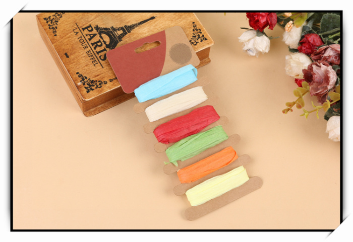 Manufacturer direct shot color paper rope adhesive painting diy manual materials hanging decorative rope has