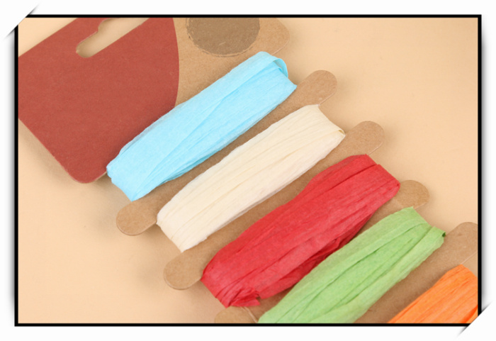 Manufacturer direct shot color paper rope adhesive painting diy manual materials hanging decorative rope has