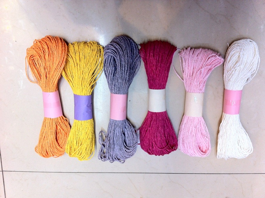 Green Paper rope thick single-wire paper-packaging accessories bows