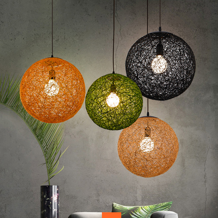 Factory direct manufacturing paper rope chandelier paper ball lamp students create handmade materials packages