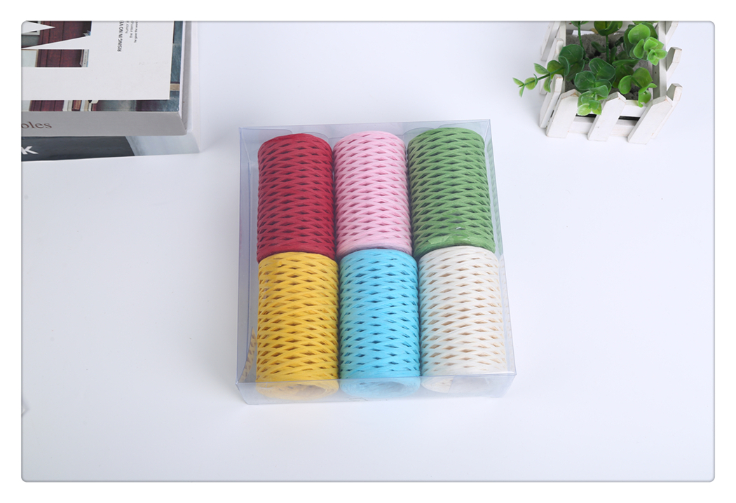 Multicolor for Hand-Woven Foldable Summer Straw Hat Sun Hat Beach Bag and Levant Cotton Grass Raffia Thread Multicolor for Hand-Woven Foldable Summer Straw Hat Sun Hat Beach Bag and Levant Cotton Grass Raffia Thread