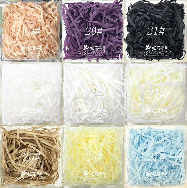 Rf1101 Factory Wholesale Raffia Paper Silk Gift Box Candy Box Decorative Filler Shredded Paper Silk 48 Colors Spot Rf1101 Factory Wholesale Raffia Paper Silk Gift Box Candy Box Decorative Filler Shredded Paper Silk 48 Colors Spot