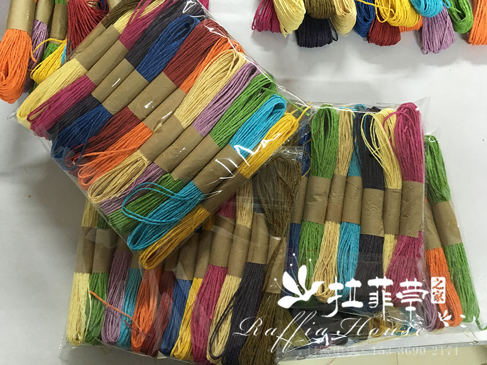 Raffia house double rope kindergarten stickers DIY color gift box packing manual rope rope Raffia house double rope kindergarten stickers DIY color gift box packing manual rope rope