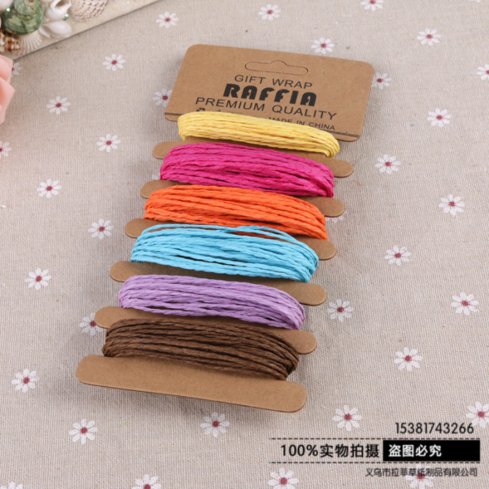 The color of hemp Raffia baking packaging DIY hand woven rope The color of hemp Raffia baking packaging DIY hand woven rope