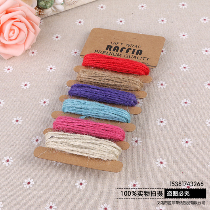 The color of hemp Raffia baking packaging DIY hand woven rope The color of hemp Raffia baking packaging DIY hand woven rope
