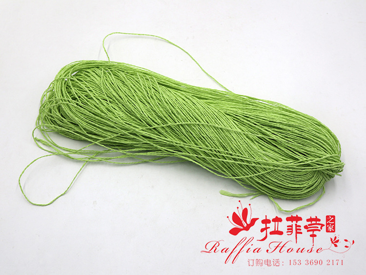 Factory Direct Sales Color Raffia Paper Rope Processing Factory Weaving Environmentally Friendly Green Double Strand Paper Rope