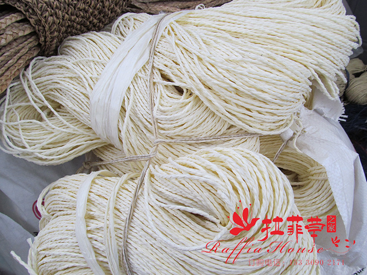 Factory Direct Sales Color Raffia Paper Rope Processing Factory Weaving Environmentally Friendly Green Double Strand Paper Rope