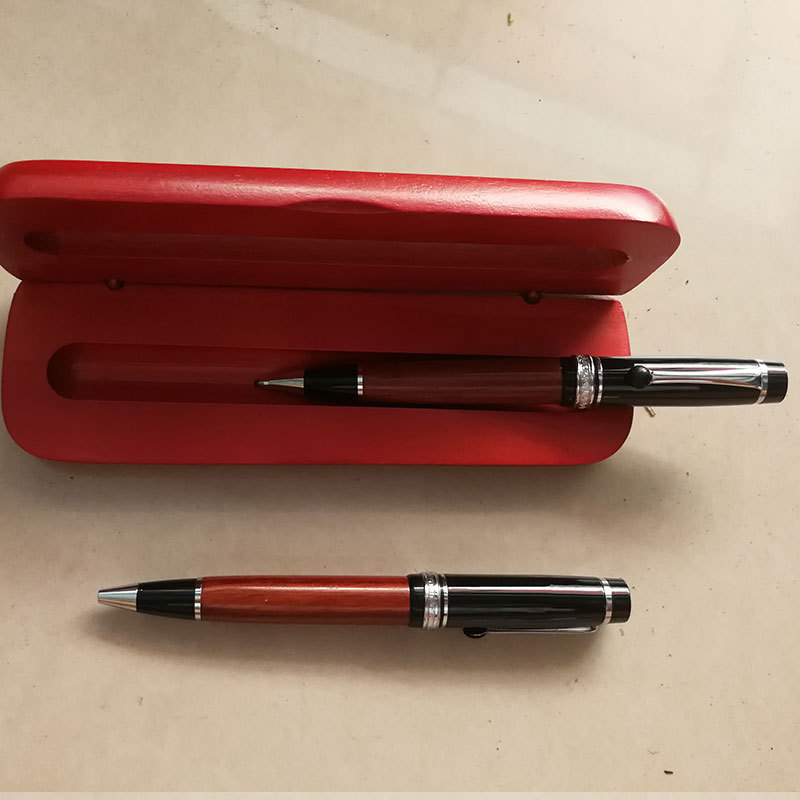 Rosewood Ballpoint Pen Suit Rosewood Pencil Case Custom Wooden Box in Stock Wholesale Send Teacher Gifts for Classmates