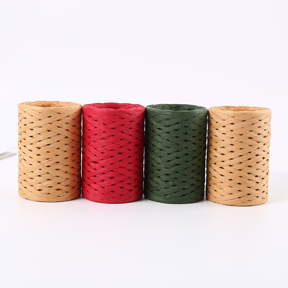 Colorful Color Matching Optional Raffia Roll Clothing Baking Bandage Paper String Kindergarten Handmade DIY Braided Rope