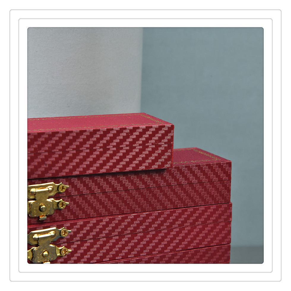 Stock Processing PVC Wooden Box Pendant Necklace Box Jewelry Jewelry Box Bracelet Gift Box Wholesale
