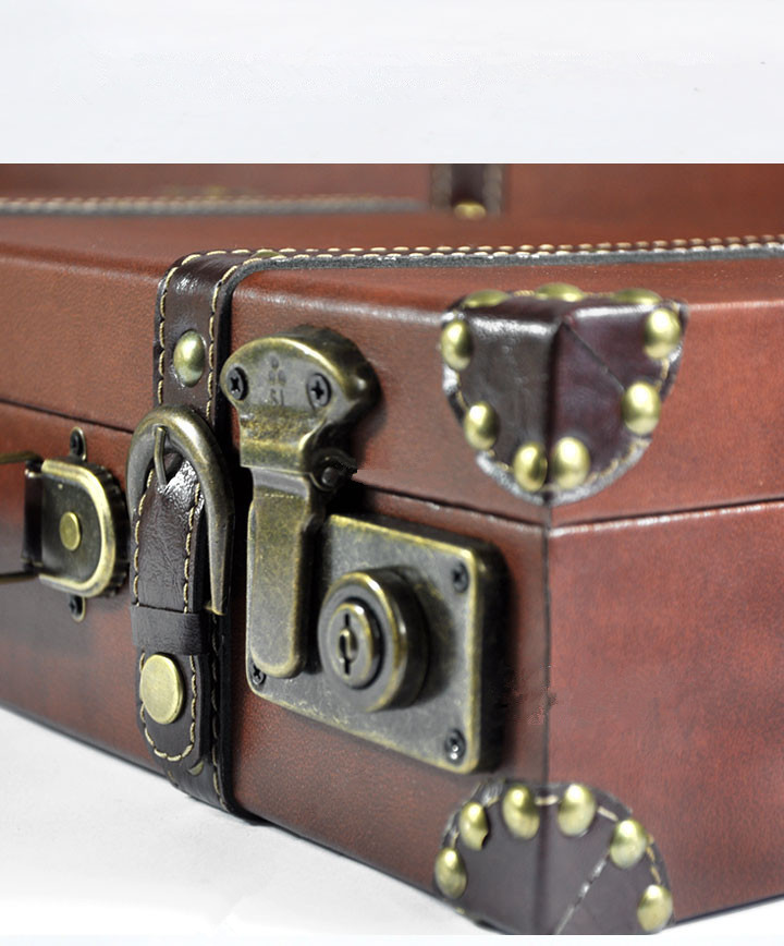 Retro British Style Suitcase Portable Wooden Box Storage Box Antique Wooden Box Show Window Decoration Display Shooting Props Retro British Style Suitcase Portable Wooden Box Storage Box Antique Wooden Box Show Window Decoration Display Shooting Props