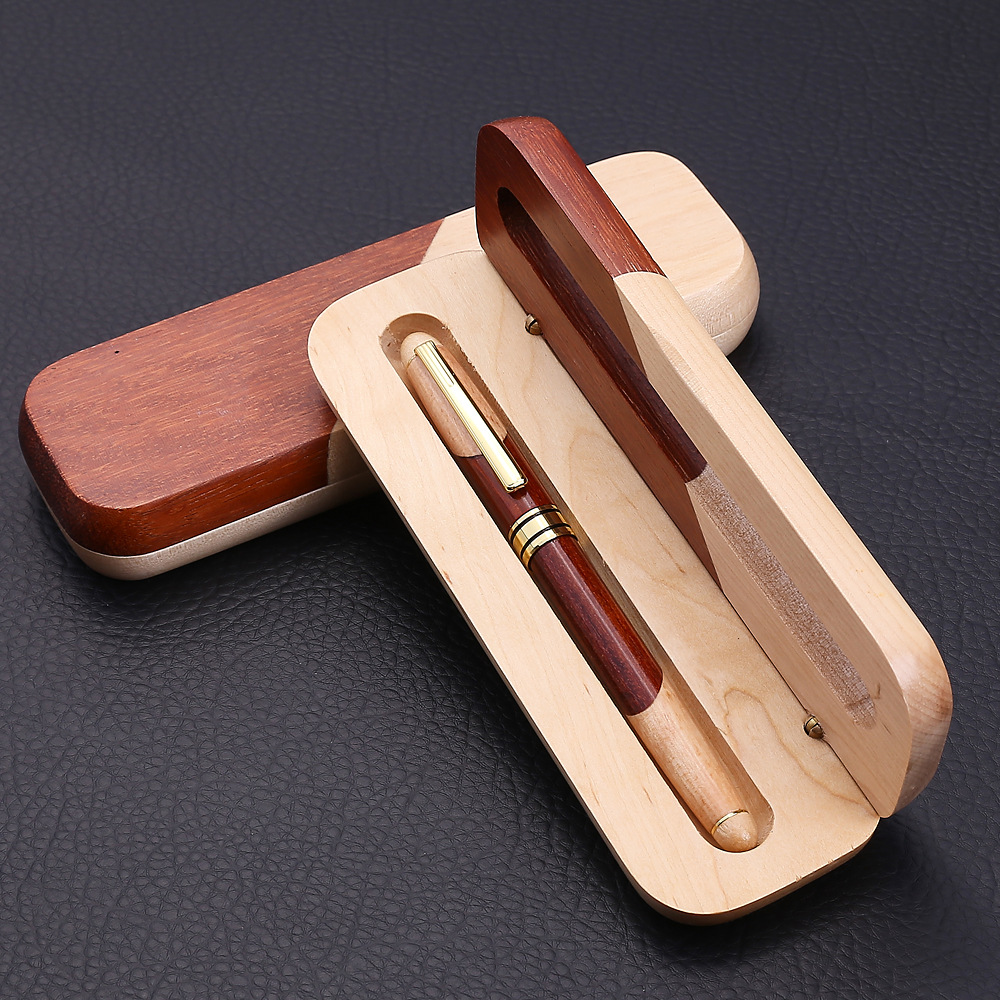 Patchwork Pen Set Wooden Box Gift Practical School Company Staff Gift Wooden Pen Logo Production Spot Patchwork Pen Set Wooden Box Gift Practical School Company Staff Gift Wooden Pen Logo Production Spot