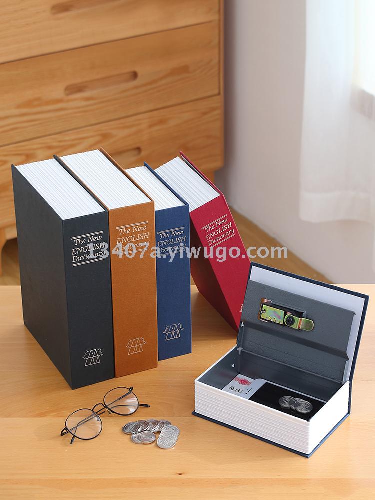 Vintage storage box creative book box with lock desktop wooden box personalized vintage certificate change gift box