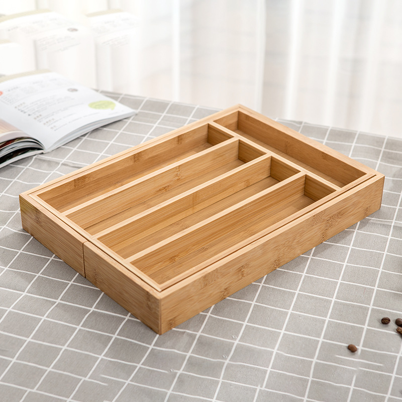 Customized Manufacturer Bamboo Cutlery Box Chopsticks Storage Finishing Wooden Box Heat Insulation Varnish Not Easy to Crack Bamboo Box