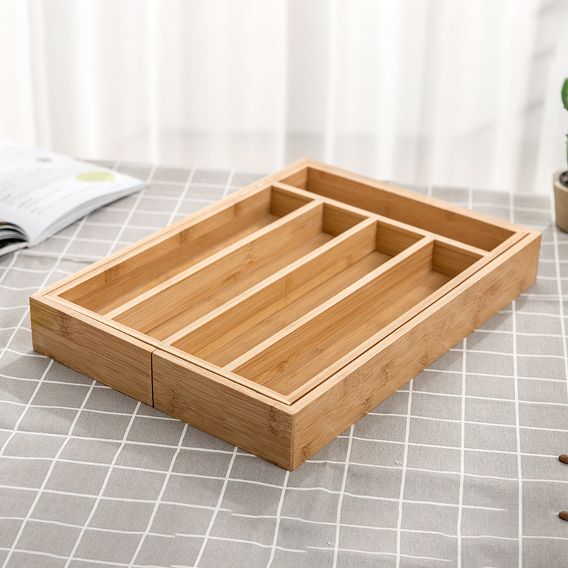 Customized Manufacturer Bamboo Cutlery Box Chopsticks Storage Finishing Wooden Box Heat Insulation Varnish Not Easy to Crack Bamboo Box