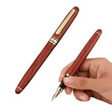 Vintage Rosewood Wood Splicing Ballpoint Pen Suit Wood Splicing Pencil Case Customized Enterprise Logo Creative Craft Gift Wooden Box
