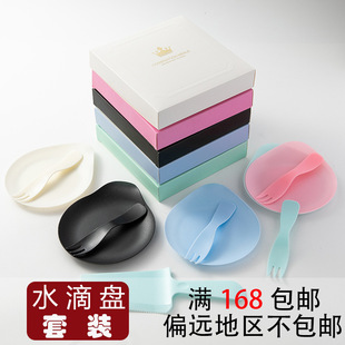 Cake Knife and Fork Disposable Birthday Cake Cutlery Tray Set Four-in-One Tableware Cake Tableware Set Customization Cake Knife and Fork Disposable Birthday Cake Cutlery Tray Set Four-in-One Tableware Cake Tableware Set Customization