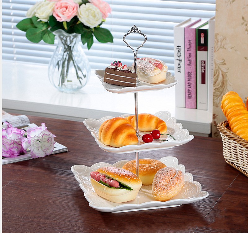 Crown MultiLayer Cake Tray Stand Stainless Steel Plate Bracket Fruit Plate Handle Can Be Equipped with ThreeLayer Plate Crown MultiLayer Cake Tray Stand Stainless Steel Plate Bracket Fruit Plate Handle Can Be Equipped with ThreeLayer Plate
