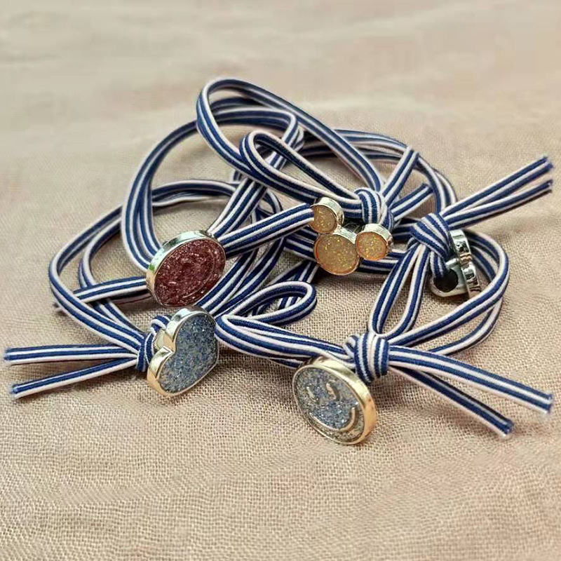South Korea Dongdaemun Hot Sale Striped Rubber Band Girl High Elastic Five-Pointed Star Smiley Face Accessories Hair Band Wholesale South Korea Dongdaemun Hot Sale Striped Rubber Band Girl High Elastic Five-Pointed Star Smiley Face Accessories Hair Band Wholesale