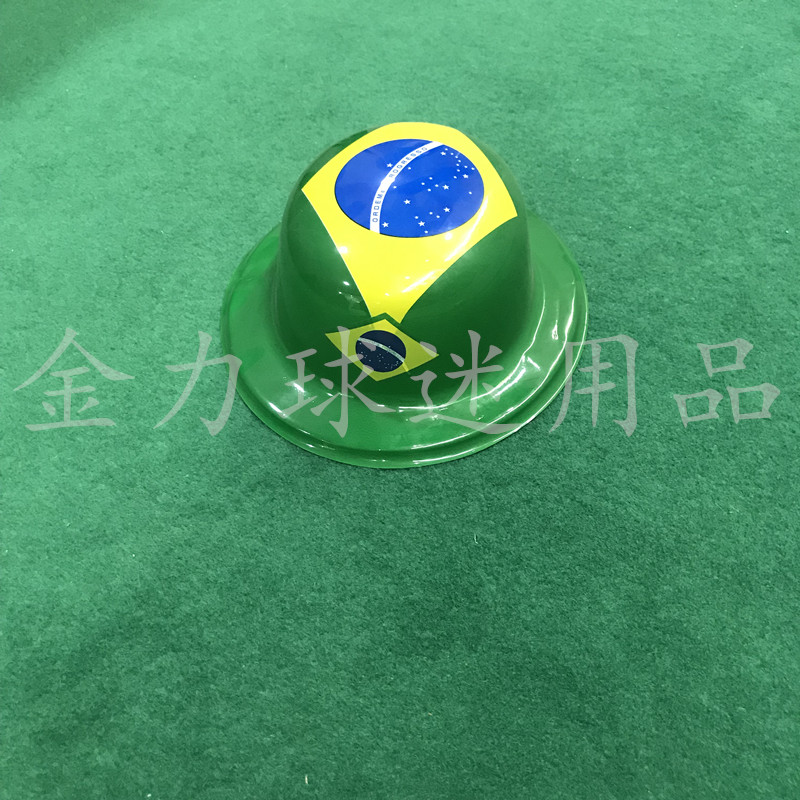 Brazil fans carnival plastic cap CBF high hat supplies World Cup fans products Brazil fans carnival plastic cap CBF high hat supplies World Cup fans products