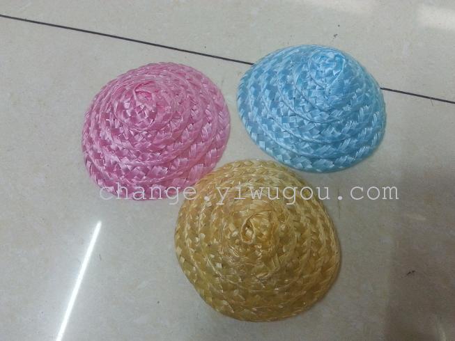 Factory wholesale toy cap PP plastic cap pet cap decorative hat small straw hat Factory wholesale toy cap PP plastic cap pet cap decorative hat small straw hat