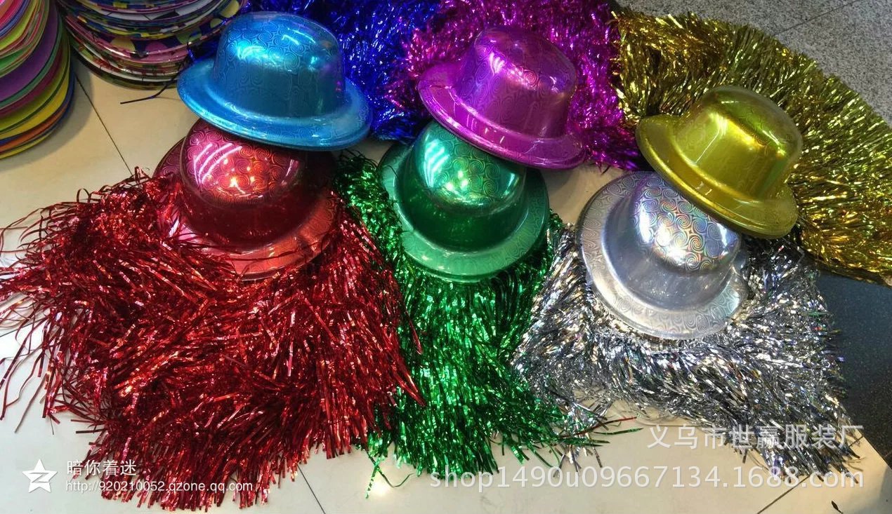PVC rain ball hat holiday party costume ball plastic cap laser ball hat PVC rain ball hat holiday party costume ball plastic cap laser ball hat