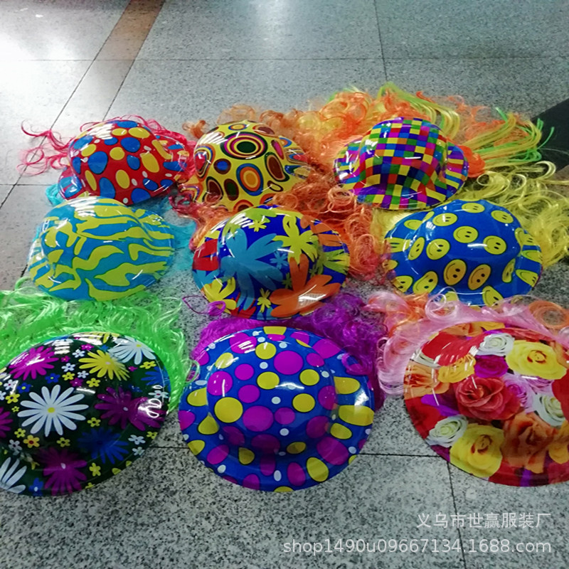 PVC rain ball hat holiday party costume ball plastic cap laser ball hat PVC rain ball hat holiday party costume ball plastic cap laser ball hat