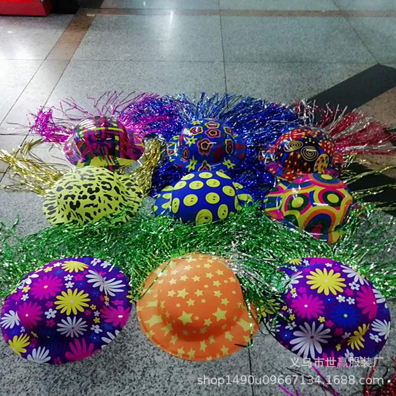 PVC rain ball hat holiday party costume ball plastic cap laser ball hat PVC rain ball hat holiday party costume ball plastic cap laser ball hat