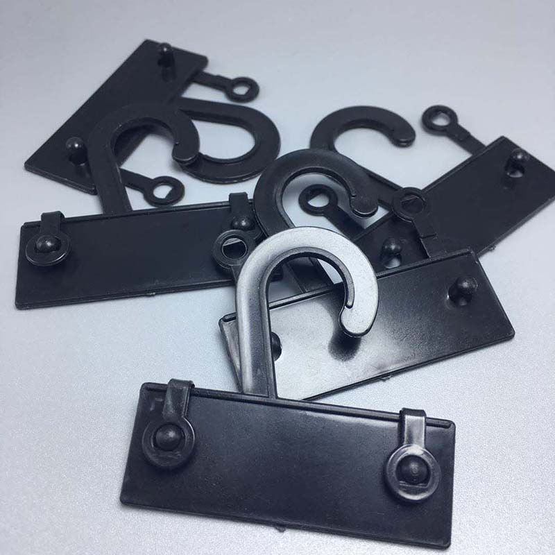 Spot Trademark Double Snap-Fastener Hook Packaging Bag Box Hook Card Paper Plastic Tablet Double Buckle Hook Paper Card Plastic Hook