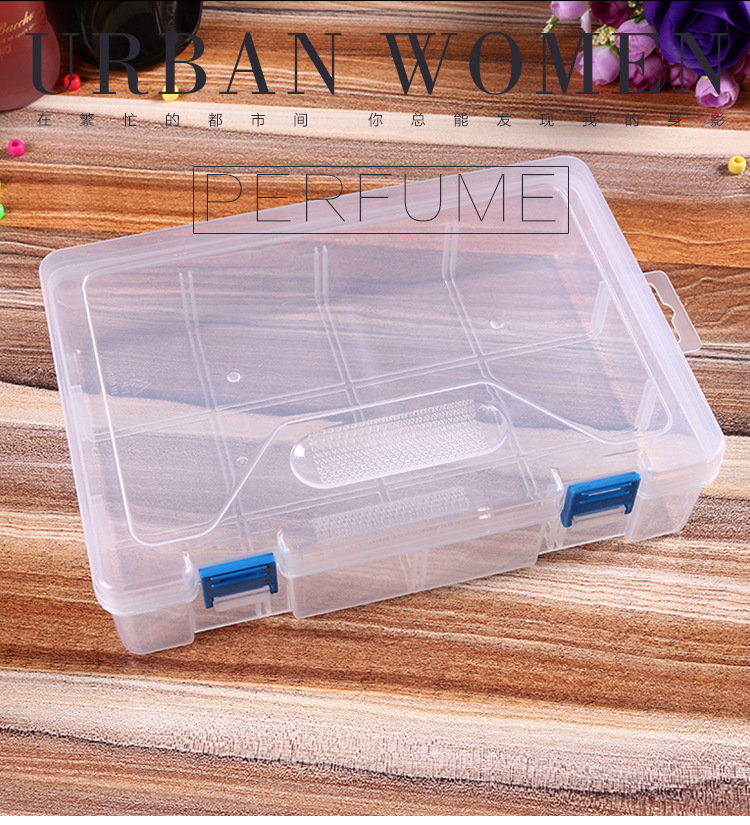 Double button transparent plastic box first jewelry rubber band hairpin beads classification Double button transparent plastic box first jewelry rubber band hairpin beads classification