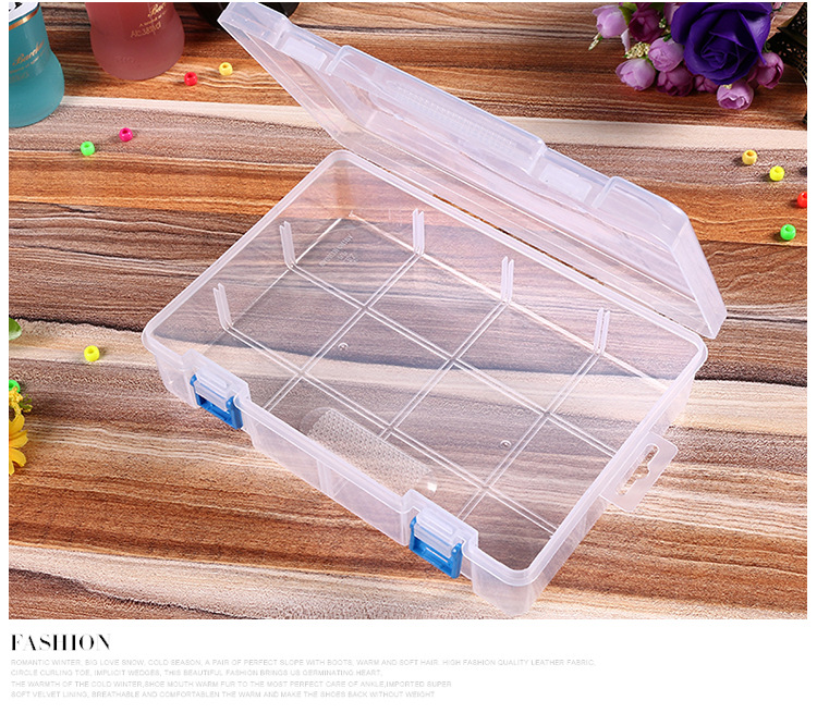 Double button transparent plastic box first jewelry rubber band hairpin beads classification Double button transparent plastic box first jewelry rubber band hairpin beads classification