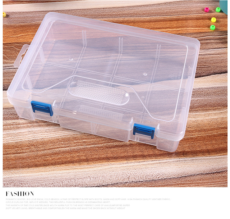 Double button transparent plastic box first jewelry rubber band hairpin beads classification Double button transparent plastic box first jewelry rubber band hairpin beads classification