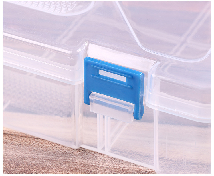 Double button transparent plastic box first jewelry rubber band hairpin beads classification Double button transparent plastic box first jewelry rubber band hairpin beads classification