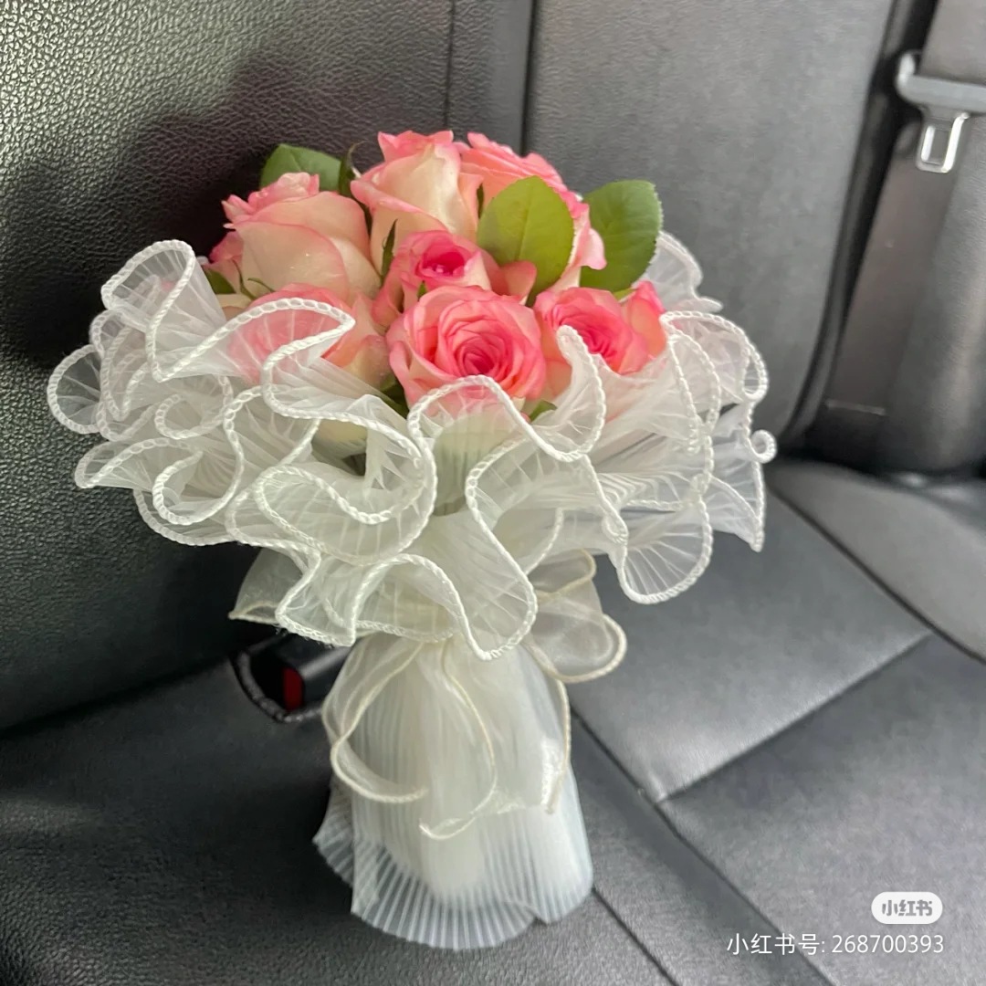 Wave Yarn Korean Style Wave Yarn Floral Material Cake Surrounding Border Decorative Mesh Fresh Bouquet Packaging Material Voile Wave Yarn Korean Style Wave Yarn Floral Material Cake Surrounding Border Decorative Mesh Fresh Bouquet Packaging Material Voile