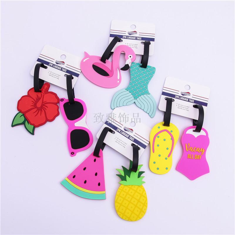 Baggage tag strap travel label Boarding pass luggage pack with card hang tag check card